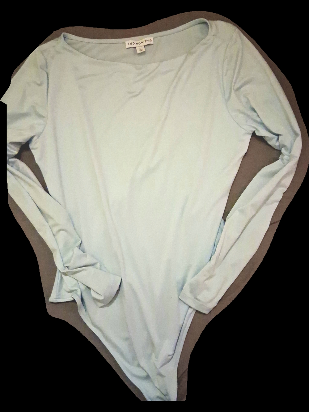 And Now This Pale Blue Long-Sleeve Bodysuit